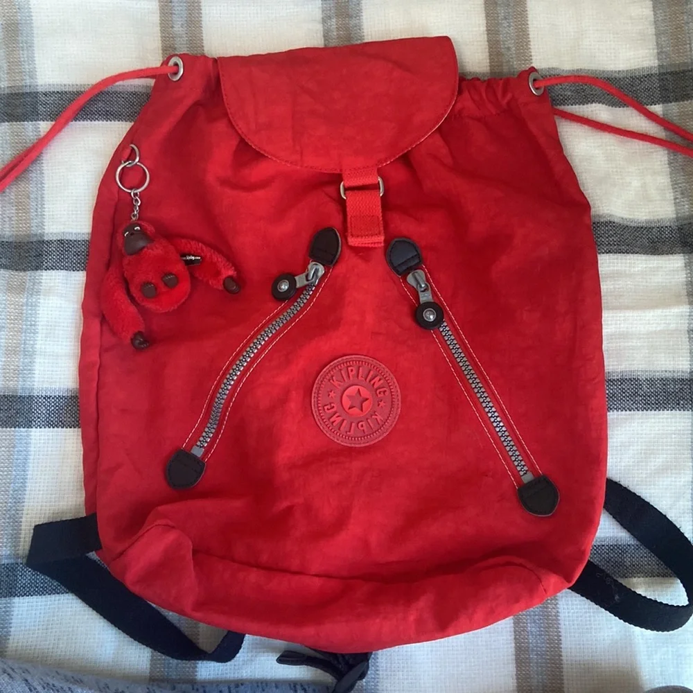 Kipling Red Backpack - Picture 8 of 8